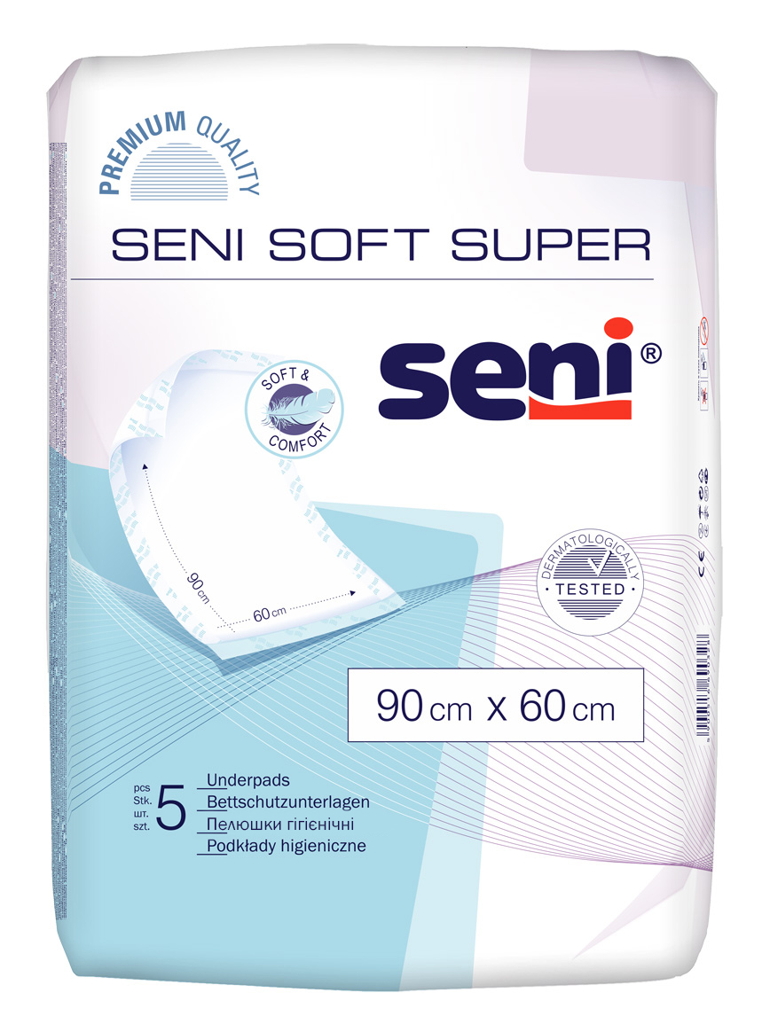 Пелюшки гігієнічні SENI SOFT Super 90х60 см. (5 шт.)